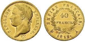 40 Franc Primer Imperio francés (1804-1814) Oro Napoleón Bonaparte(1769 - 1821)