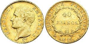 40 Franc Primer Imperio francés (1804-1814) Oro Napoleón Bonaparte(1769 - 1821)