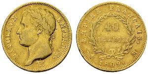 40 Franc Primer Imperio francés (1804-1814) Oro Napoleón Bonaparte(1769 - 1821)