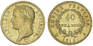 40 Franc Primer Imperio francés (1804-1814) Oro Napoleón Bonaparte(1769 - 1821)