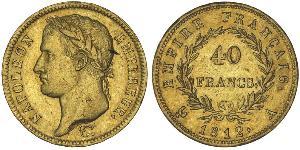 40 Franc Primer Imperio francés (1804-1814) Oro Napoleón Bonaparte(1769 - 1821)