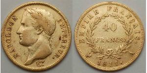 40 Franc Primer Imperio francés (1804-1814) Oro Napoleón Bonaparte(1769 - 1821)