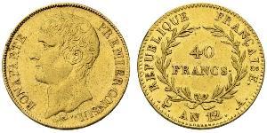 40 Franc Primer Imperio francés (1804-1814) Oro Napoleón Bonaparte(1769 - 1821)