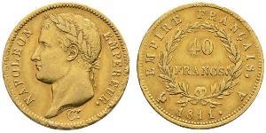 40 Franc Primer Imperio francés (1804-1814) Oro Napoleón Bonaparte(1769 - 1821)