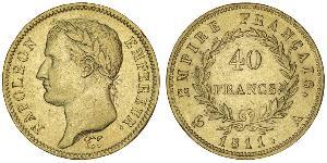 40 Franc Primer Imperio francés (1804-1814) Oro Napoleón Bonaparte(1769 - 1821)