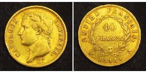 40 Franc Primer Imperio francés (1804-1814) Oro Napoleón Bonaparte(1769 - 1821)