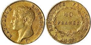 40 Franc Primer Imperio francés (1804-1814) Oro Napoleón Bonaparte(1769 - 1821)