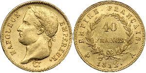 40 Franc Primer Imperio francés (1804-1814) Oro Napoleón Bonaparte(1769 - 1821)