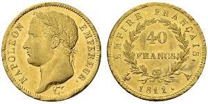 40 Franc Primer Imperio francés (1804-1814) Oro Napoleón Bonaparte(1769 - 1821)