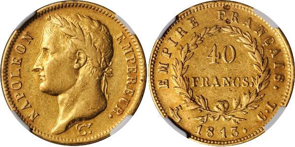 40 Franc Primer Imperio francés (1804-1814) Oro Napoleón Bonaparte(1769 - 1821)