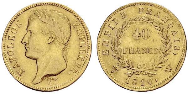 40 Franc Primer Imperio francés (1804-1814) Oro Napoleón Bonaparte(1769 - 1821)