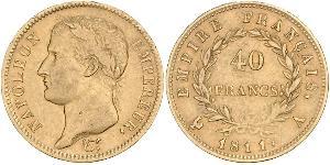 40 Franc Primo Impero francese (1804-1814) Oro Napoleone Bonaparte(1769 - 1821)