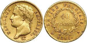 40 Franc Primo Impero francese (1804-1814) Oro Napoleone Bonaparte(1769 - 1821)