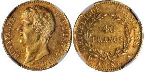 40 Franc Primo Impero francese (1804-1814) Oro Napoleone Bonaparte(1769 - 1821)