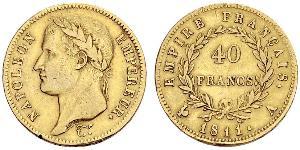 40 Franc Primo Impero francese (1804-1814) Oro Napoleone Bonaparte(1769 - 1821)