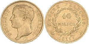 40 Franc Primo Impero francese (1804-1814) Oro Napoleone Bonaparte(1769 - 1821)