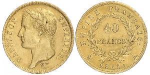 40 Franc Primo Impero francese (1804-1814) Oro Napoleone Bonaparte(1769 - 1821)