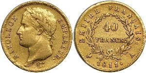 40 Franc Primo Impero francese (1804-1814) Oro Napoleone Bonaparte(1769 - 1821)