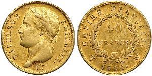 40 Franc Primo Impero francese (1804-1814) Oro Napoleone Bonaparte(1769 - 1821)