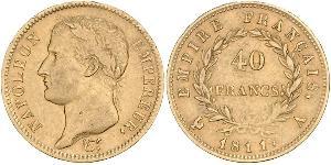 40 Franc 法兰西第一帝国 (1804 - 1814) 金 拿破仑一世(1769 - 1821)