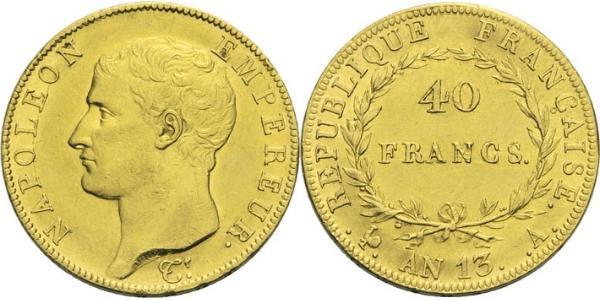 40 Franc 法兰西第一帝国 (1804 - 1814) 金 拿破仑一世(1769 - 1821)