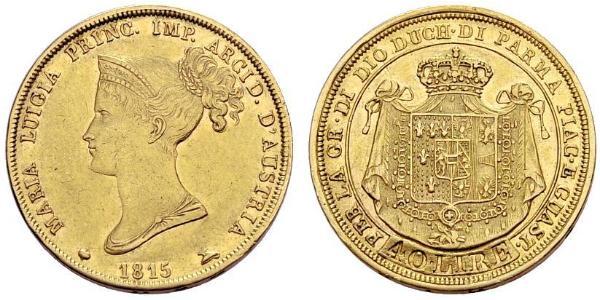 40 Lira Duchy of Parma (1545 - 1859) / Italy Gold Marie Louise, Duchess of Parma