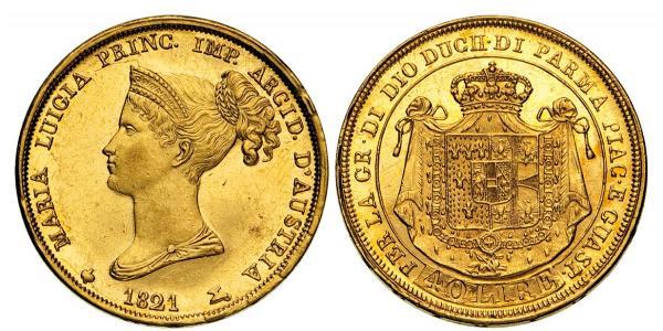 40 Lira Duchy of Parma (1545 - 1859) / Italy Gold Marie Louise, Duchess of Parma