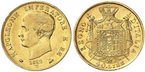 40 Lira Kingdom of Italy (Napoleonic) (1805–1814) Gold Napoleon (1769 - 1821)