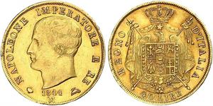 40 Lira Kingdom of Italy (Napoleonic) (1805–1814) Gold Napoleon (1769 - 1821)