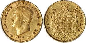 40 Lira Kingdom of Italy (Napoleonic) (1805–1814) Gold Napoleon (1769 - 1821)