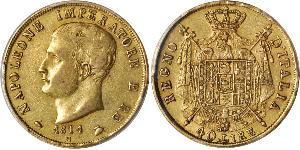 40 Lira Kingdom of Italy (Napoleonic) (1805–1814) Gold Napoleon (1769 - 1821)