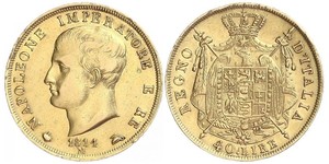 40 Lira Kingdom of Italy (Napoleonic) (1805–1814) Gold Napoleon (1769 - 1821)