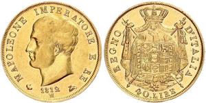 40 Lira Kingdom of Italy (Napoleonic) (1805–1814) Gold Napoleon (1769 - 1821)