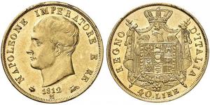 40 Lira Kingdom of Italy (Napoleonic) (1805–1814) Gold Napoleon (1769 - 1821)