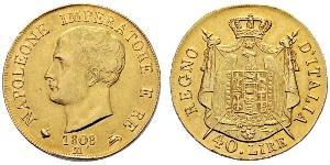 40 Lira Kingdom of Italy (Napoleonic) (1805–1814) Gold Napoleon (1769 - 1821)