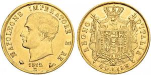 40 Lira Kingdom of Italy (Napoleonic) (1805–1814) Gold Napoleon (1769 - 1821)