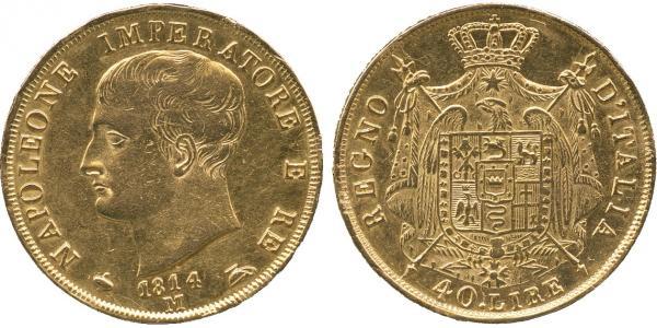 40 Lira Kingdom of Italy (Napoleonic) (1805–1814) Gold Napoleon (1769 - 1821)