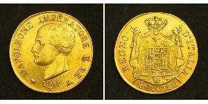 40 Lira Königreich Italien (1805–1814) Gold Napoleon Bonaparte(1769 - 1821)