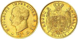 40 Lira Königreich Italien (1805–1814) Gold Napoleon Bonaparte(1769 - 1821)