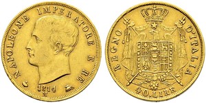 40 Lira Königreich Italien (1805–1814) Gold Napoleon Bonaparte(1769 - 1821)