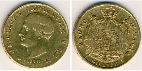 40 Lira Königreich Italien (1805–1814) Gold Napoleon Bonaparte(1769 - 1821)