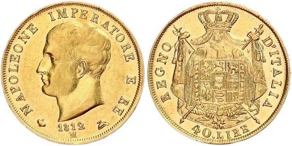 40 Lira Königreich Italien (1805–1814) Gold Napoleon Bonaparte(1769 - 1821)