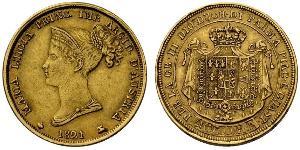 40 Lira Italie / Duché de Parme et de Plaisance (1545 - 1859) Or Marie-Louise d