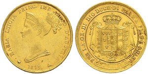 40 Lira Italie / Duché de Parme et de Plaisance (1545 - 1859) Or Marie-Louise d