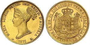 40 Lira Italia / Ducado de Parma (1545 - 1859) Oro María Luisa de Habsburgo-Lorena