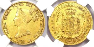 40 Lira Italia / Ducado de Parma (1545 - 1859) Oro María Luisa de Habsburgo-Lorena