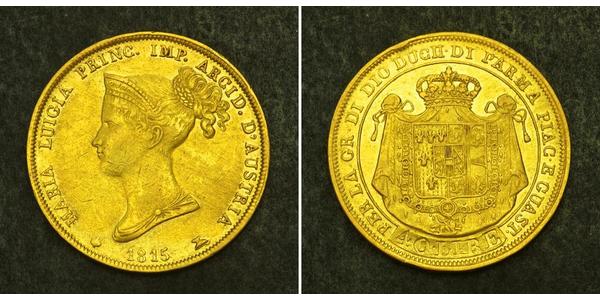 40 Lira Italia / Ducado de Parma (1545 - 1859) Oro María Luisa de Habsburgo-Lorena