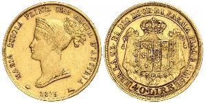 40 Lira Italia / Ducato di Parma e Piacenza (1545 - 1859) Oro Maria Luisa d