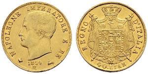 40 Lira Reino de Italia (1805–1814) Oro Napoleón Bonaparte(1769 - 1821)