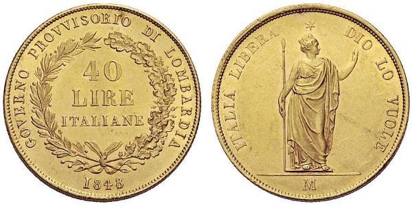 40 Lira Italian city-states 金 